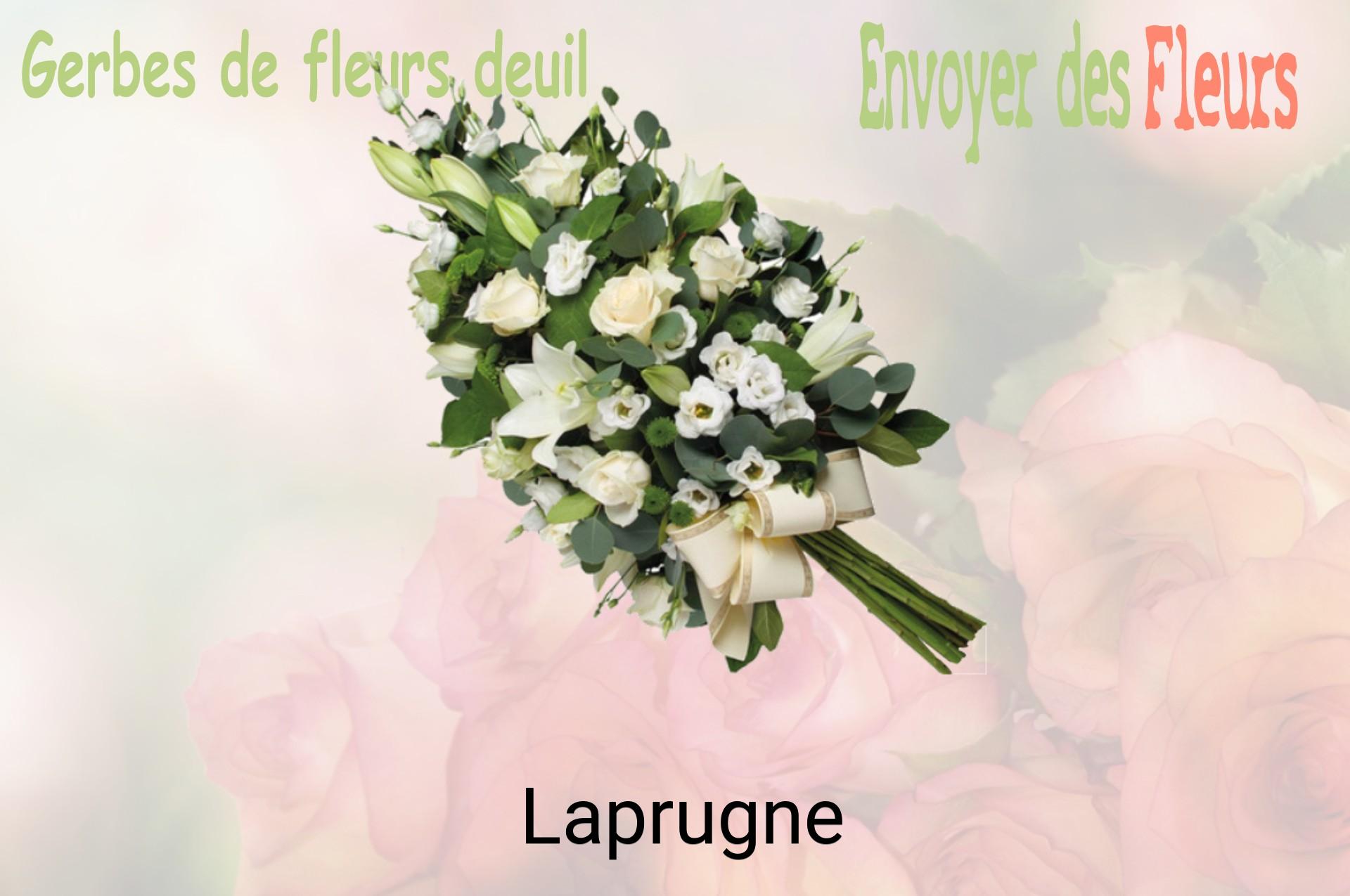 Gerbe de fleurs de deuil livrée à Laprugne